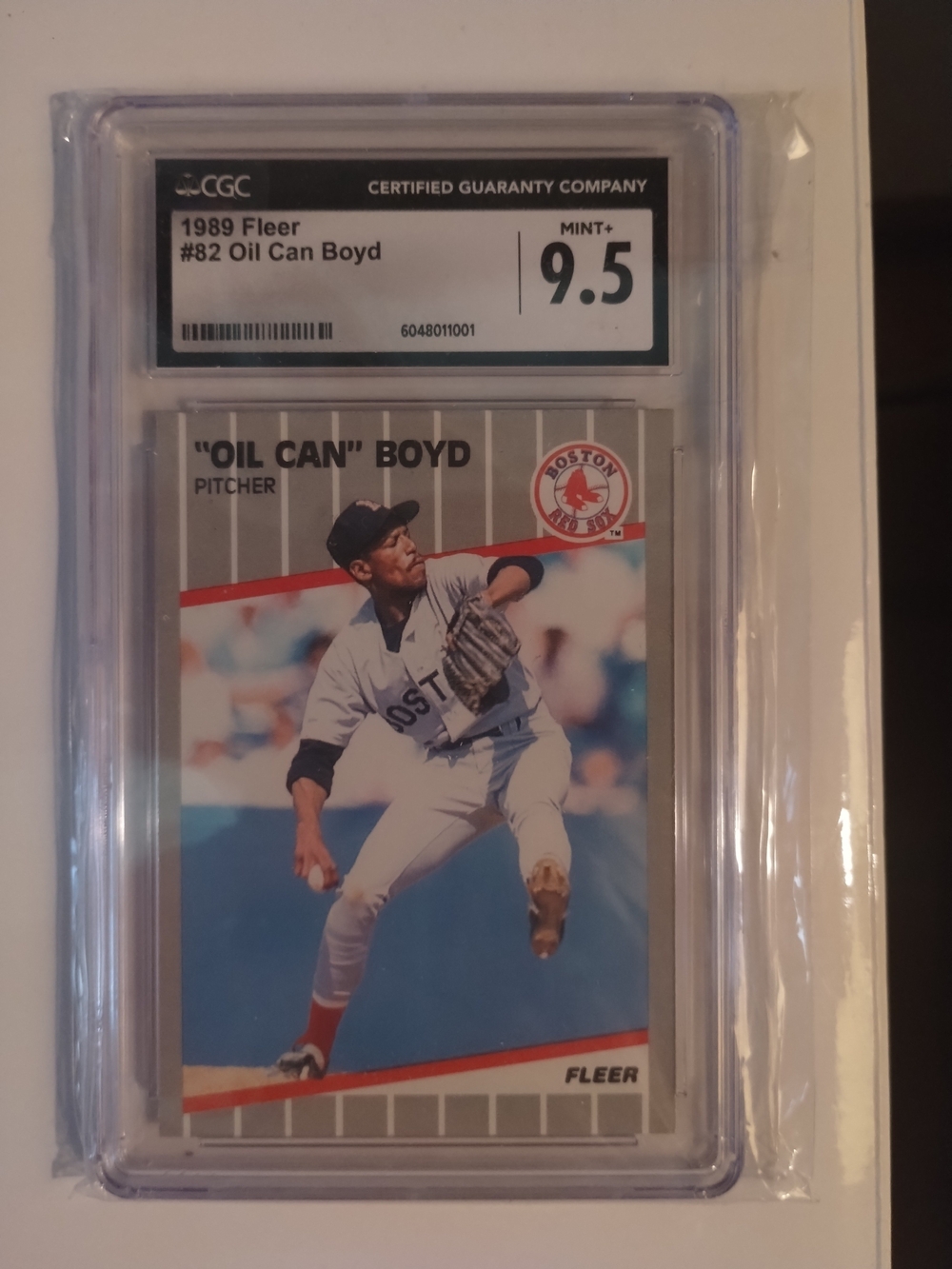 1989 "Oil Can" Boyd Graded Baseball Card - White/Red